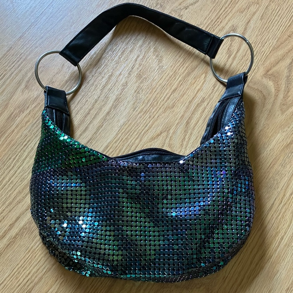 Sleek Black and Silver Hobo Bag for Everyday Elegance